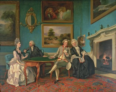 Die Familie Dutton im Wohnzimmer von Sherborne Park, Gloucestershire, ca. 1774 von Johan Joseph Zoffany